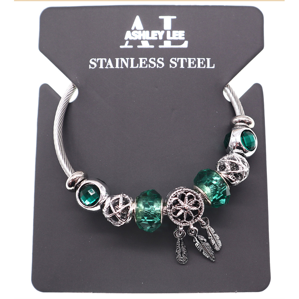 Pulsera de abalorios Ashley Lee - Acero inoxidable, diseños variados