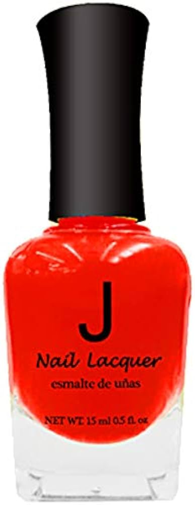 J Nail Lacquer Neon Red, shade code JNP001