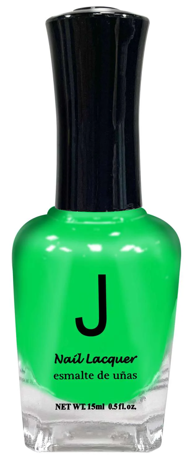 J Nail Lacquer Neon Green, shade code JNP004