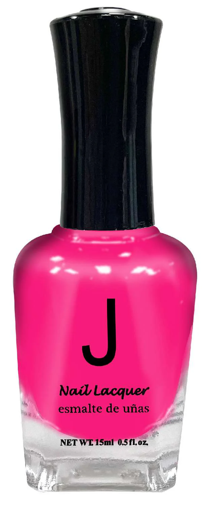 J Nail Lacquer Neon Fuchsia, shade code JNP008