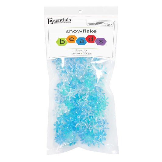 Plastic Hair Beads – White & Clear, 18 mm
