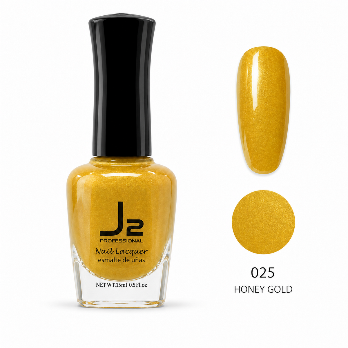 J2 Professional Nail Lacquer 025 Honey Gold – nail color swatch