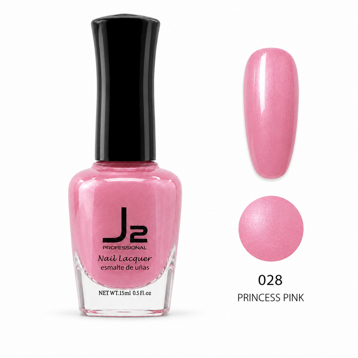 J2 Professional Nail Lacquer 028 Princess Pink – nail color swatch