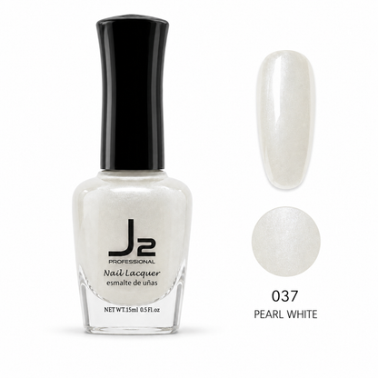 J2 Professional Nail Lacquer 037 Pearl White – nail color swatch