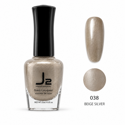 J2 Professional Nail Lacquer 038 Beige Silver – nail color swatch