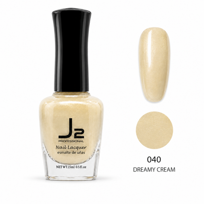 J2 Professional Nail Lacquer 040 Dreamy Cream – nail color swatch