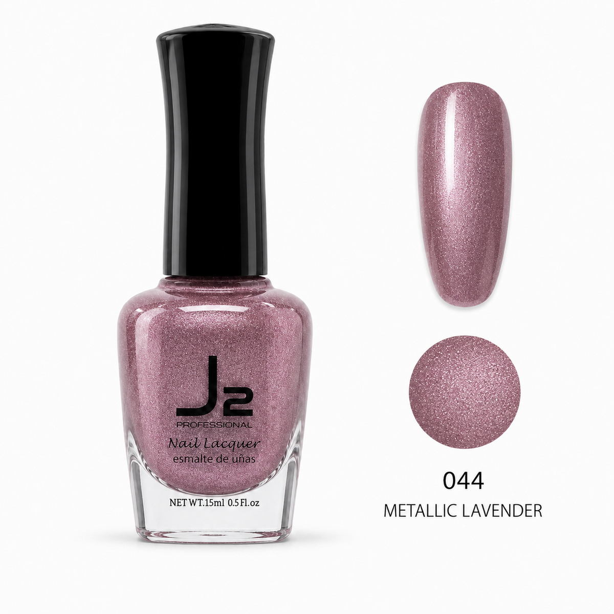 J2 Professional Nail Lacquer 044 Metallic Lavender – nail color swatch