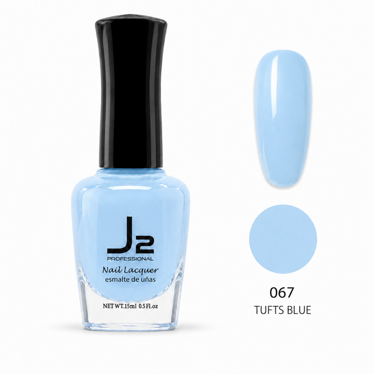 J2 Professional Nail Lacquer 067 Tufts Blue – nail color swatch