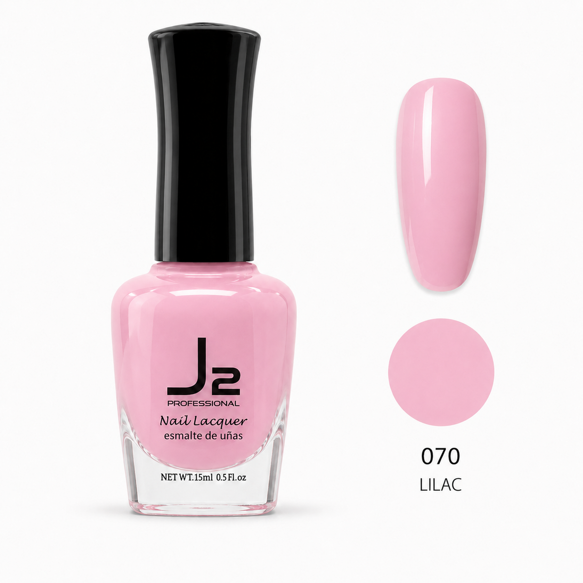 J2 Professional Nail Lacquer 070 Lilac – nail color swatch