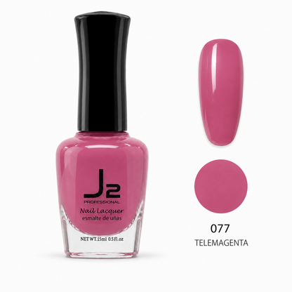 J2 Professional Nail Lacquer 077 Telemagenta – nail color swatch