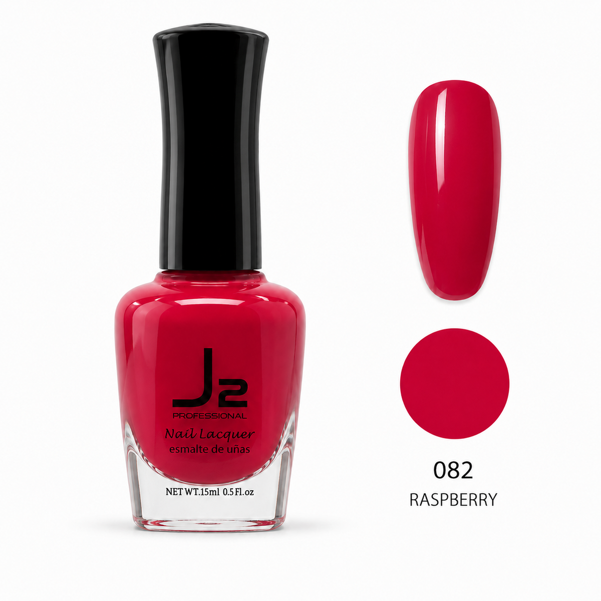 J2 Professional Nail Lacquer 082 Raspberry – nail color swatch