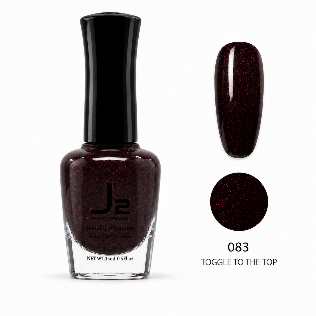 J2 Professional Nail Lacquer 083 Toggle To The Top – nail color swatch