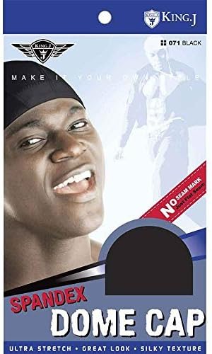 King.J Spandex Dome Cap 071 Black