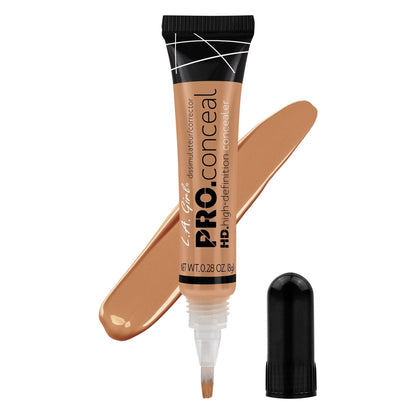 L.A. Girl HD Pro.Conceal Pure Beige GC976 concealer tube with brush-tip applicator and shade swatch
