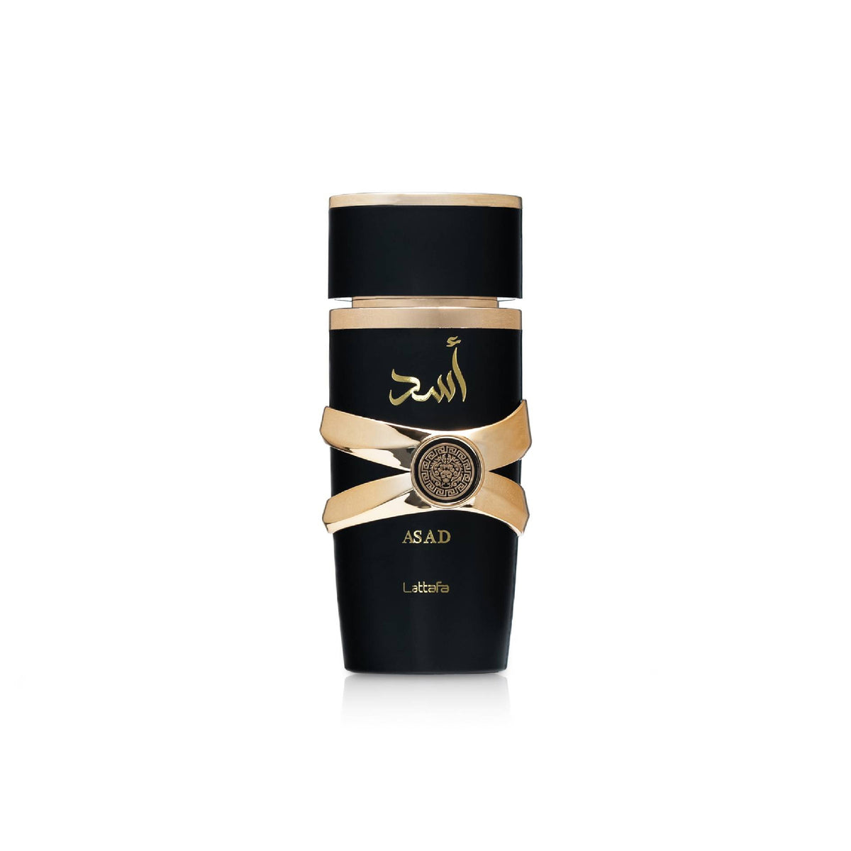 Lattafa Asad Eau de Parfum for Men 3.4 oz 100 mL bottle on white background