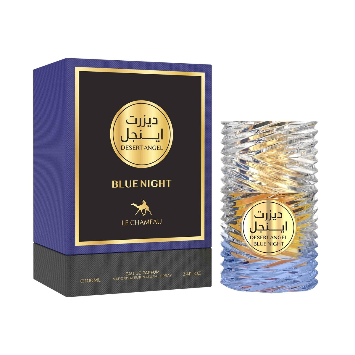 Le Chameau Desert Angel Blue Night Eau de Parfum 100 mL bottle and box