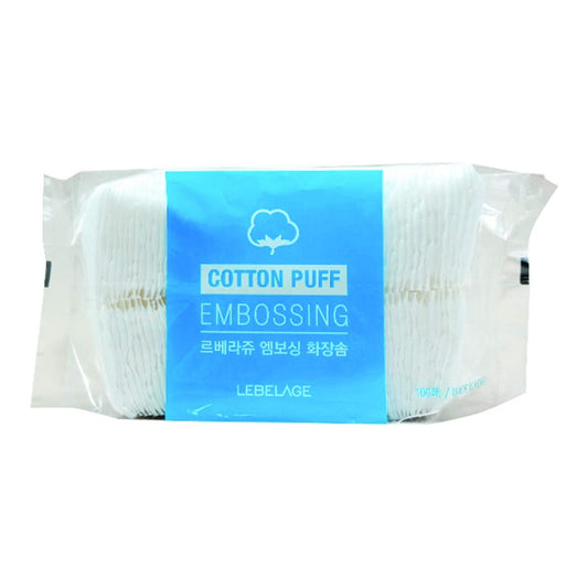 Lebelage embossing cotton puffs in blue 100-count package