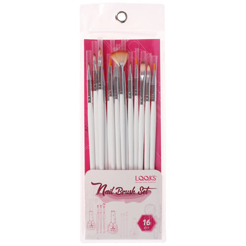 LQQKS Nail Art Brush Set 16 pieces