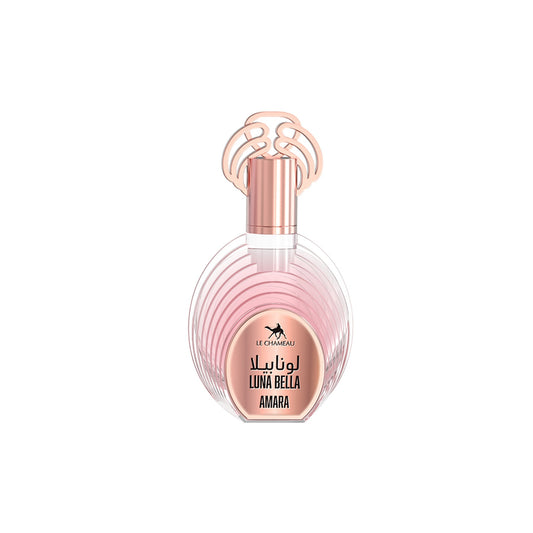 Le Chameau Luna Bella Amara Eau de Parfum for Women – 3.4 oz / 100 mL bottle and box on white background