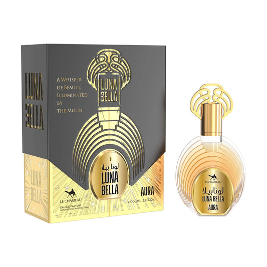 Le Chameau Luna Bella Aura Eau de Parfum for Women – 3.4 oz / 100 mL bottle on white background