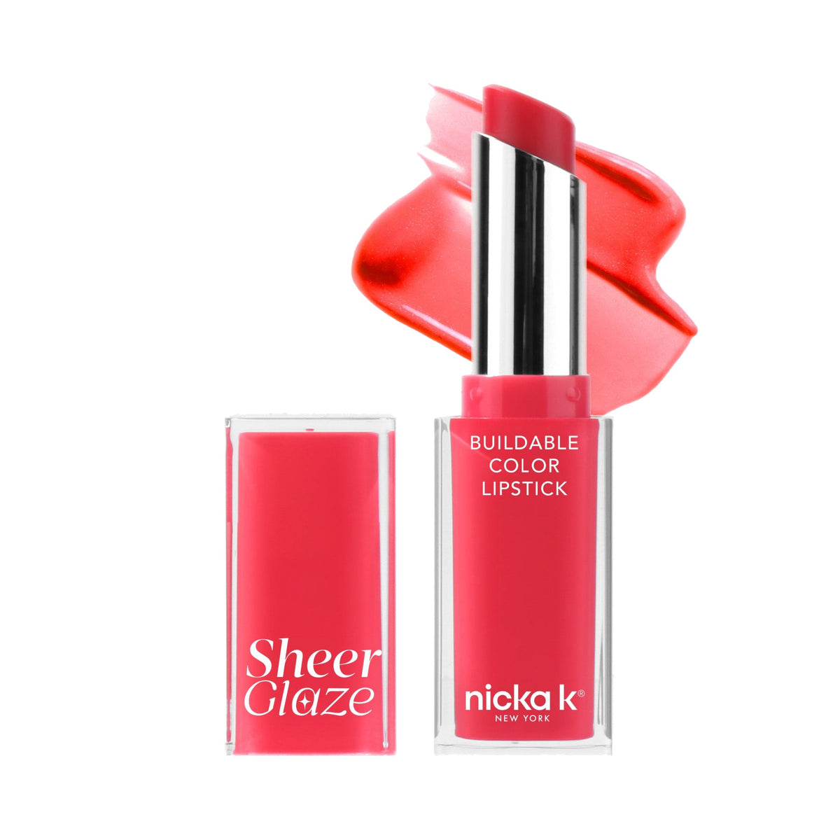 Nicka K Sheer Glaze Lipstick LSSG05 Strawberry Red