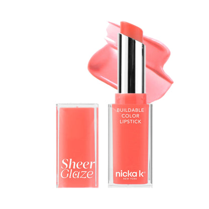 Nicka K Sheer Glaze Lipstick LSSG08 Peony Pink