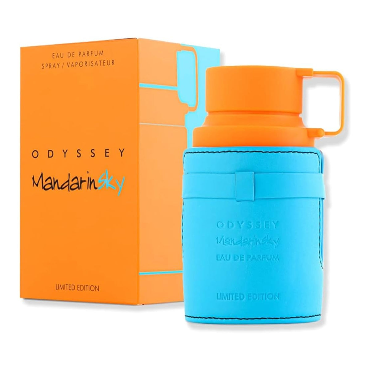 Armaf Odyssey Mandarin Sky Eau de Parfum for Men 3.4 oz 100 mL bottle and box
