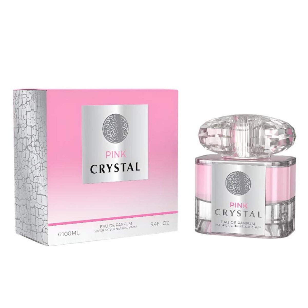 Emper Pink Crystal Eau de Parfum 100 ml bottle and box front view