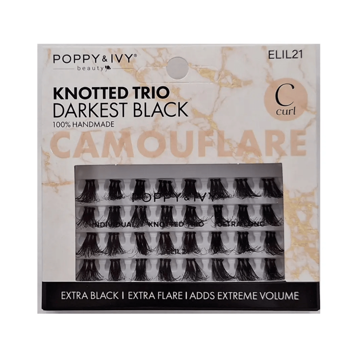 Poppy & Ivy Camouflare Knotted Trio Individual Lash – Ultra Long (ELIL21)