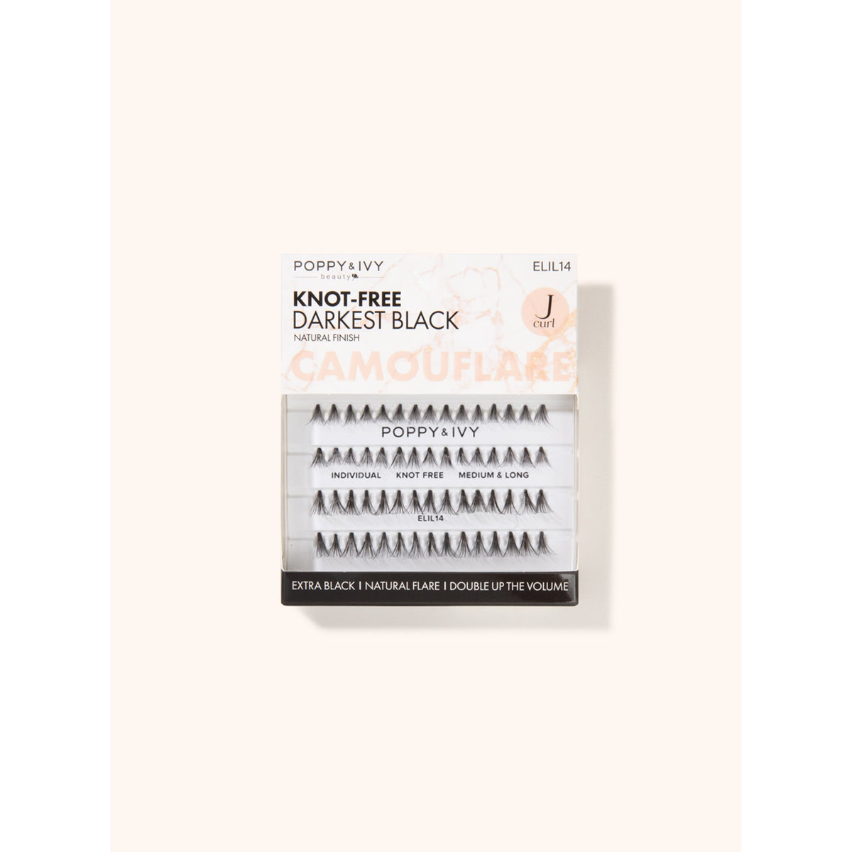 Poppy & Ivy Camouflare Knot Free Individual Lash — Medium & Long (ELIL14)