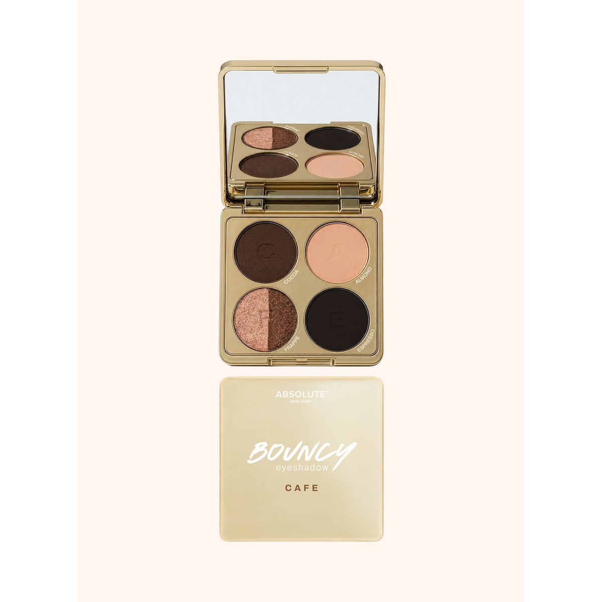 Absolute New York Bouncy Eyeshadow Palette — Cafe (MECP01) — exact front packshot