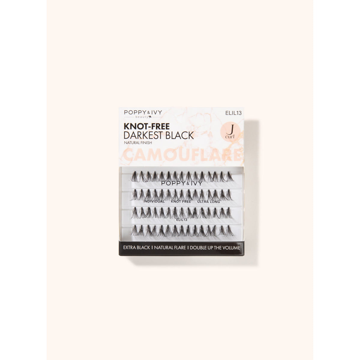 Poppy & Ivy Camouflare Knot Free Individual Lash — Ultra Long (ELIL13)