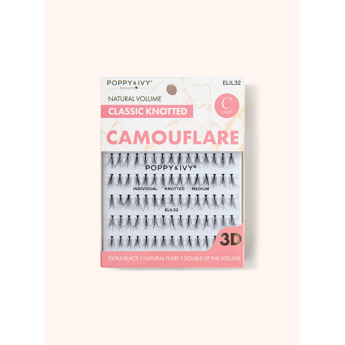 Poppy & Ivy Camouflare Classic Knotted Individual Lash — Medium (ELIL32)