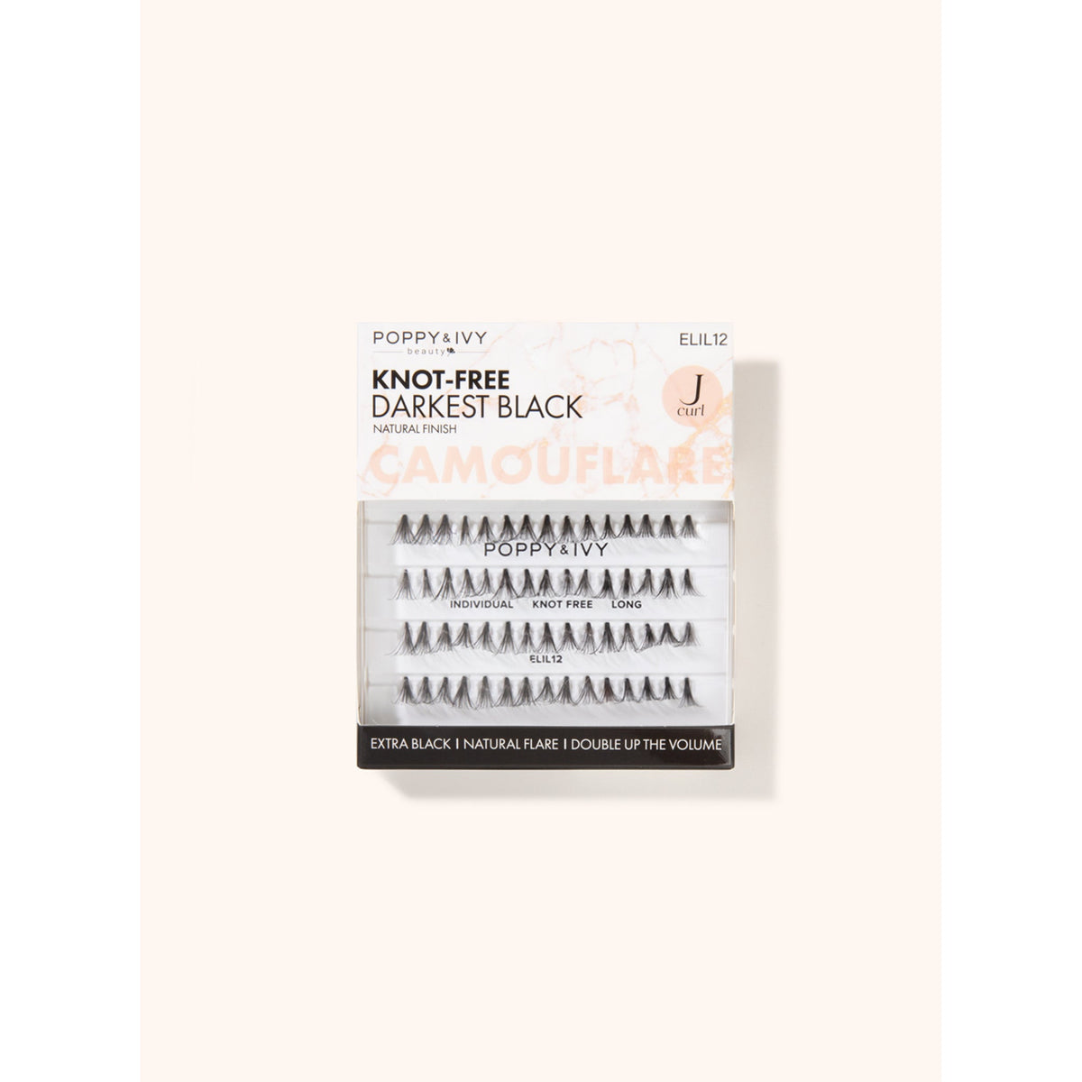 Poppy & Ivy Camouflare Knot Free Individual Lash — Long (ELIL12)