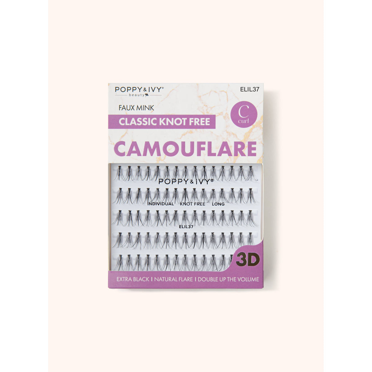 Poppy & Ivy Camouflare Classic Knot Free Individual Lash — Long (ELIL37)