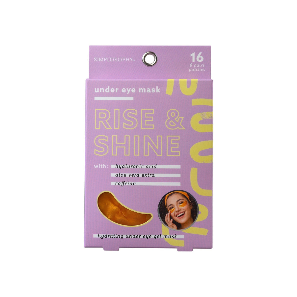 Simplosophy Rise & Shine Under-Eye Gel Masks 8 Pairs package