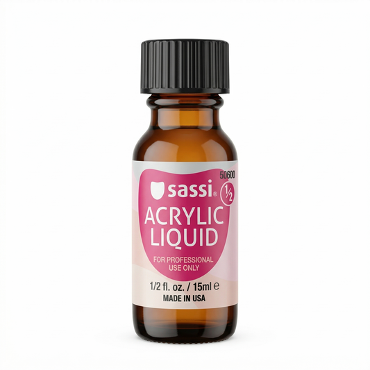 Sassi Acrylic Liquid professional nail monomer, 0.5 fl oz bottle, item 50600