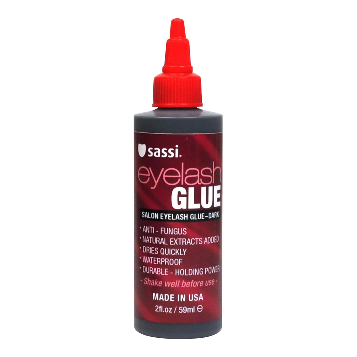 Sassi Salon Latex Eyelash Adhesive in Dark, 2 oz bottle