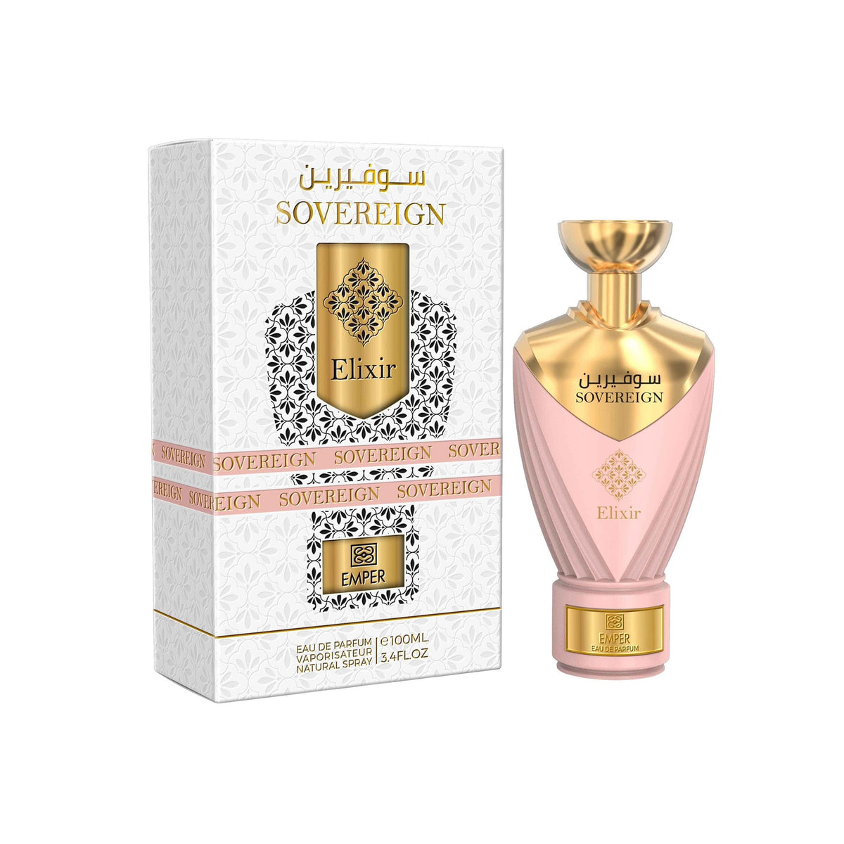 Emper Sovereign Elixir Eau de Parfum for Women – 3.4 oz / 100 mL bottle on white background