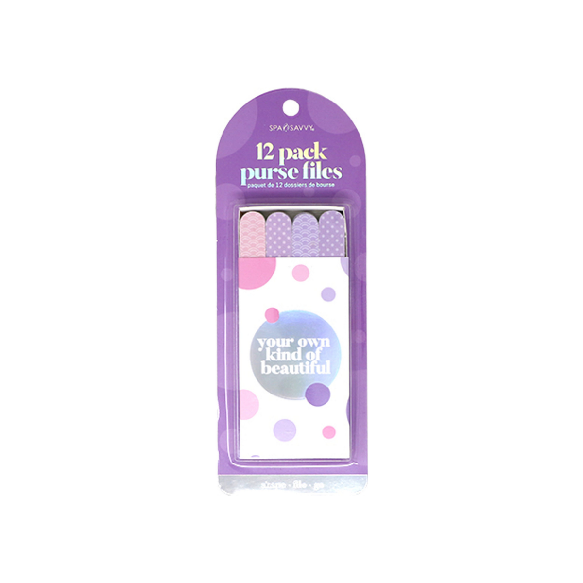 Spa Savvy 12-pack double-sided purse nail files, item 1522
