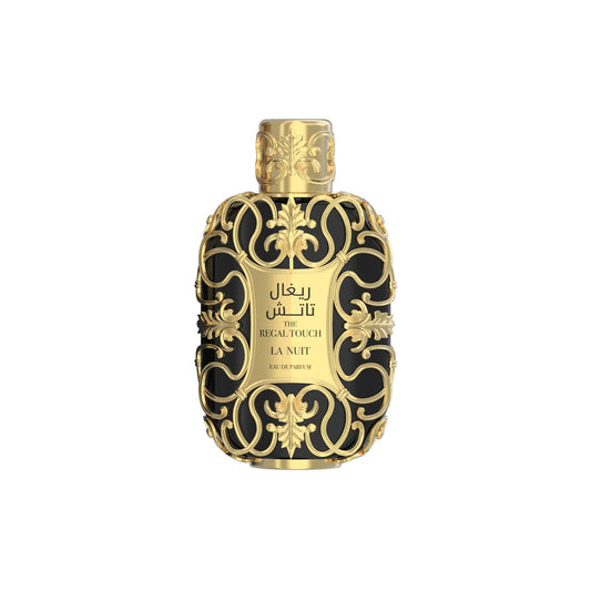 Le Chameau The Regal Touch La Nuit Eau de Parfum – 3.4 oz / 100 mL bottle and box on white background