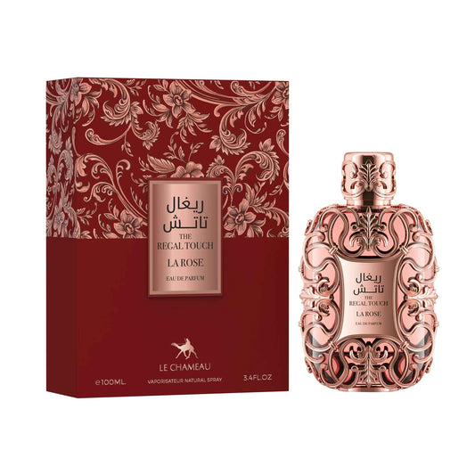 Le Chameau The Regal Touch La Rose Eau de Parfum – 3.4 oz / 100 mL bottle on white background