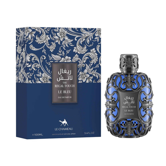 Le Chameau The Regal Touch Le Bleu Eau de Parfum – 3.4 oz / 100 mL bottle on white background