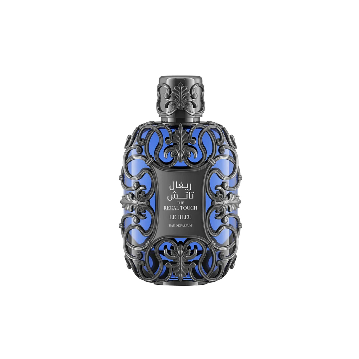 Le Chameau The Regal Touch Le Bleu Eau de Parfum – 3.4 oz / 100 mL bottle and box on white background