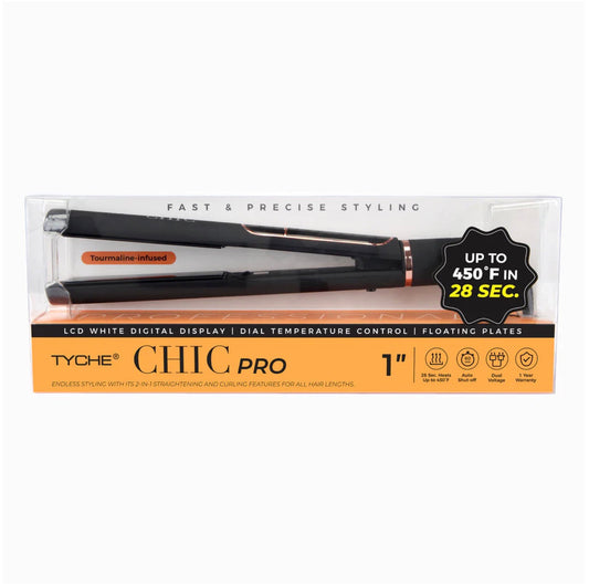 Tyche Chic Pro 1 Inch Flat Iron Black
