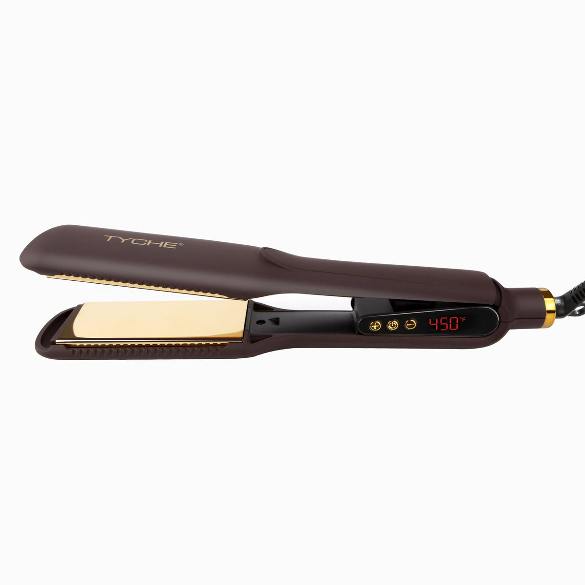 Tyche Nano Titanium Flat Iron Brown 1.75 inch