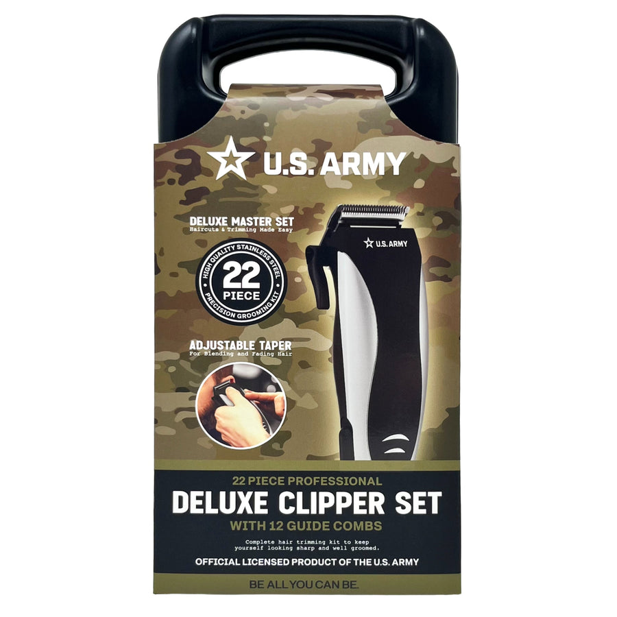 U.S. Army Deluxe Hair Clipper Set – 22 Pieces